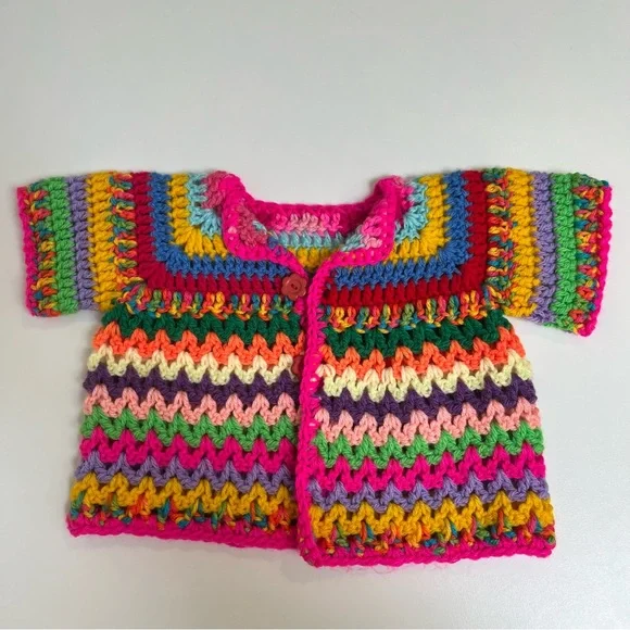 ***$5 BUNDLE*** Crochet Sweater Girl Sweater - Picture 1 of 2